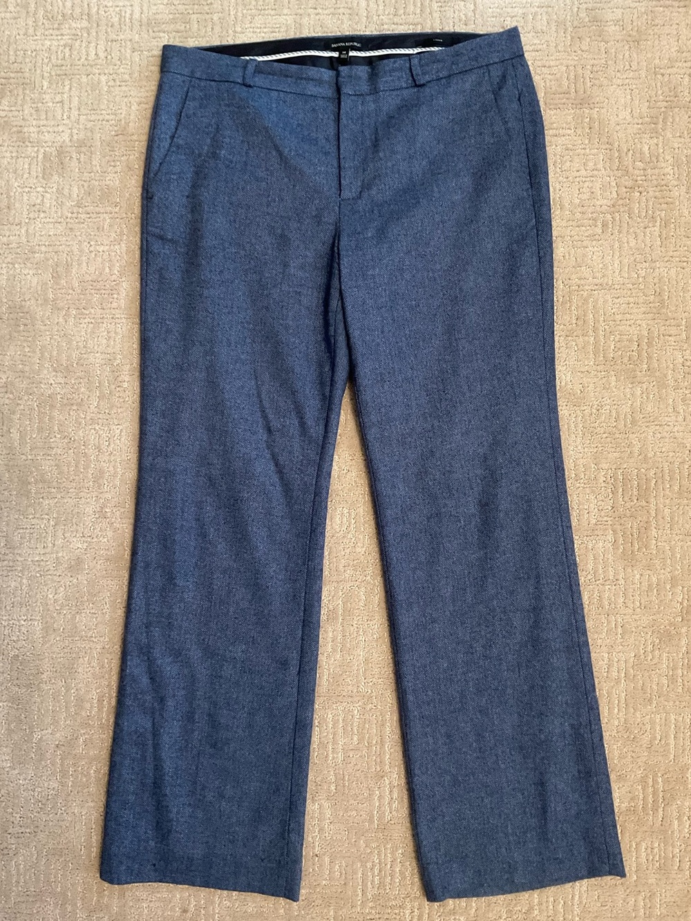 Banana Republic Logan Fit Wool Blend Dress Pants Blue Size 14 Classic Timeless